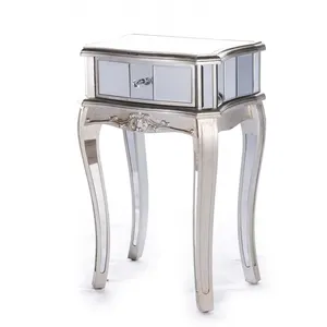 7 gün teslimat antika cam ayna başlık ayna bacak ile venedik gümüş konsol masa Modern tarzı ahşap oturma odası mobilya