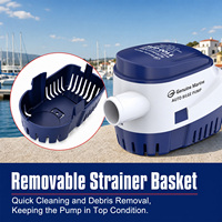 Pompe de cale automatique 1100 GPH 12V DC submersible avec interrupteur à flotteur automatique sans mercure pour bateaux