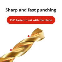 Foret hélicoïdal M42 à haute teneur en cobalt - Acier rapide trempé, acier inoxydable, manche droit, marque OEM pour le perçage du métal