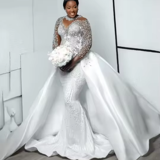 Buy In Bulk Diamond White Mermaid Wedding Dresses Suitable For Beach  Weddings | Alibaba.com