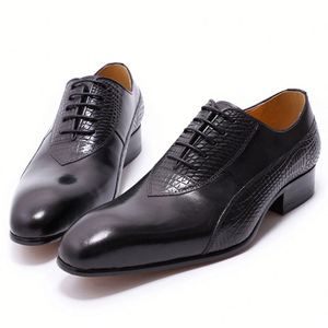 Chaussures pour hommes à enfiler, bout pointu, en cuir véritable faites à la main, légères, respirantes, antidérapantes, pour l'automne, l'été, le bureau, la carrière et les soirées - Product Image 3