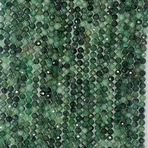 Fatingna Natural Smooth <strong>Emerald</strong> Stone <strong>Beads</strong> 2mm 3mm 4mm Green Gemstone Faceted High Quality Fashionable Jewelry Making Material - Product Image 4
