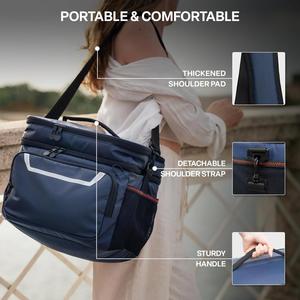 Petite glacière isotherme souple et pliable, étanche, double compartiment, capacité 24 canettes, pour usage personnel - Product Image 2