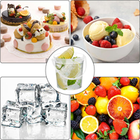Seau à fruits de 32oz 1000ml avec couvercle, poignée et paille