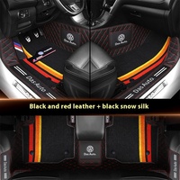 Tapis de sol de voiture en cuir imperméables 5D, taille personnalisable, ajustement parfait, décoration, nettoyage facile, anti-salissures, ensemble complet avant et arrière