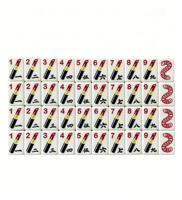 Set de Mahjong Americano con Diseño Retro de los 80, Estilo Y2K, con Estampado de Lápiz Labial Rosa Brillante, para Noches de Chicas