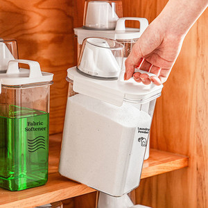 Conteneurs de détergent à <span class=keywords><strong>lessive</strong></span> liquide à grande capacité avec couvercle, distributeur de savon, bouteille - Product Image 4
