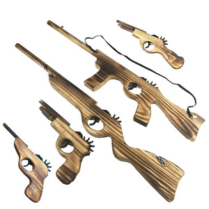 Jouets éducatifs classiques d'extérieur pour enfants, pistolet de jeu, bandes personnalisées avec logo, prix bas, jouet en bois unisexe - Product Image 1