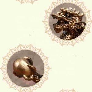 Statue de dragon doré du <span class=keywords><strong>zodiaque</strong></span> chinois, en aluminium, murale, mobile, décoration de bureau à domicile, Feng Shui, 2 pièces, YLM3005 - Product Image 6