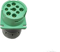 Adaptateur LANLIN vert 9 broches J1939 Type 2 vers 6 broches J1708 pour diagnostic de camion ELD GPS