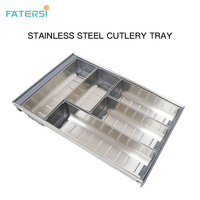 Plateau à couverts extensible en acier inoxydable 304 de qualité alimentaire, insert de tiroir réglable pour tiroir de cuisine et usage en restaurant