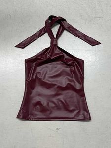 Camisola Sexy Y2K de Punto Transpirable con Cuello Halter y Detalle de Lazo/Anudado en la Parte Delantera - Product Image 2