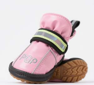 Прочная дышащая водонепроницаемая обувь для собак, кошек, современный роскошный спортивный дизайн животных, однотонная Резиновая кожа, зима-лето - Product Image 5