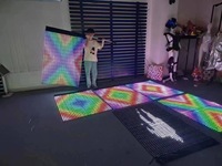 Gece kulübü atmosferi ve parti için LED ışık bayrak çevre dostu interaktif sahne sihirli programlama metin ve büyülü bayrak Bar