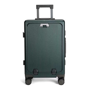 Hojas rey moderno 360 Spinner con marco <span class=keywords><strong>de</strong></span> aluminio Portavasos abierto delantero <span class=keywords><strong>Maletas</strong></span> grandes <span class=keywords><strong>de</strong></span> <span class=keywords><strong>viaje</strong></span> Equipaje - Product Image 1