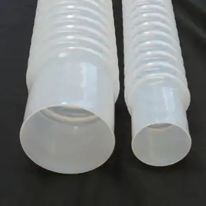 Tubo de fornecimento de tubo de PTFE transparente, tubo de fluoroplástico anticorrosão PTFE, tubo de PTFE ondulado