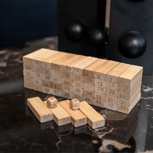 Meland Chất lượng cao bằng gỗ sụt giảm stackingtower trò chơi 54 miếng Hội Đồng Quản trị trò chơi xây dựng khối gỗ Đồ chơi bán buôn - Product Image 4