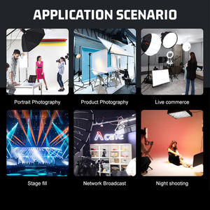 ZSYB A200R-DMX couleur Dimmable RGB lumière vidéo 2700-6500K COB 200W équipement d'éclairage de Studio Led lumière photographique de remplissage en direct - Product Image 6