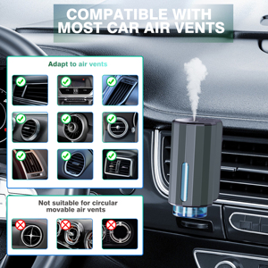 Car Vent Clip <b>Diffuser</b> 10ml <b>LED</b> Ambient Light Portable Plastic Aroma <b>Diffuser</b> for Vehicle Use - Product Image 5