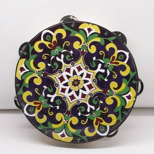 Pandereta Dance Prop Orff Instrumento de percusión Tambor golpeado a mano - Product Image 4