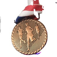 Médaille en métal émaillé 3D personnalisée, forme irrégulière découpée, pour récompense de vainqueur d'événements sportifs