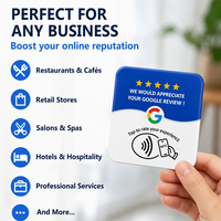 Carte NFC personnalisée YUJIANG en PVC pour avis Google, réutilisable, programmable, modèle de plaque RFID pour le commerce de détail, l'hôtellerie et les entreprises