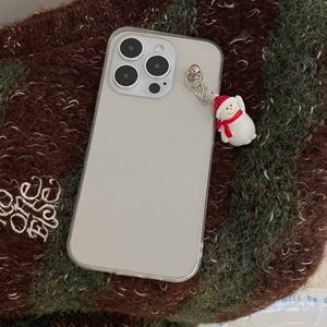 ของตกแต่งคริสต์มาส สไตล์ INS ดีไซน์เฉพาะกลุ่ม ตุ๊กตาหิมะการ์ตูน 3 มิติ ของประดับโทรศัพท์มือถือพลาสติก - Product Image 6