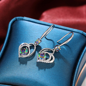Orecchini a Forma di Cuore Chic per Donne, Gioielli Eleganti in Stile Coreano - Product Image 2