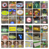 Projecteur LED Gobo Industriel Haute Puissance pour Signalisation Virtuelle, Avertissements de Sécurité au Sol des Entrepôts et Usines, Projection de Logos et Symboles
