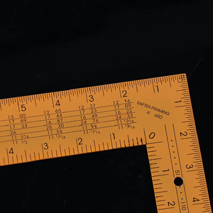 Regla cuadrada de acero amarilla de 100 cm, herramienta de medición de ángulo recto de metal para carpintería, dibujo técnico y enseñanza - Product Image 4