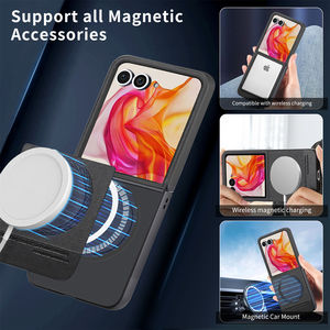 Funda Magnética con Carga Inalámbrica para <span class=keywords><strong>Motorola</strong></span> <span class=keywords><strong>Razr</strong></span> 60 50 40 Ultra Samsung <span class=keywords><strong>Z</strong></span> Flip 7 6 5 FE 4, Carcasa Rígida de Plástico Resistente a Golpes - Product Image 2