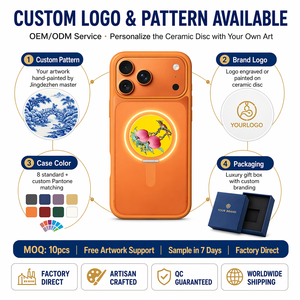 Custodia per <span class=keywords><strong>iPhone</strong></span> 17 Apple con supporto per ricarica wireless diretta, cover posteriore in ceramica, caratteristiche culturali di Jingdezhen. - Product Image 5