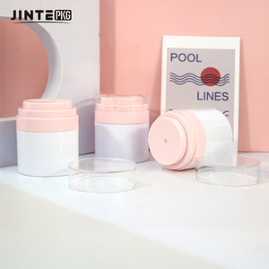Rỗng Acrylic Kem Jar bơm lại mỹ phẩm dễ dàng để sử dụng container công cụ trang điểm đôi tường Jar 15ml 30ml 50ml - Product Image 5