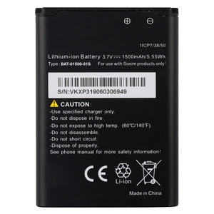 สำหรับโซนิม BAT-01500-01S 1500mAh โทรศัพท์ที่ทนทานคุณภาพสูงแบตเตอรี่ Li Ion XP3 XP3800 CE RoHS ขายส่งจำนวนมาก - Product Image 5