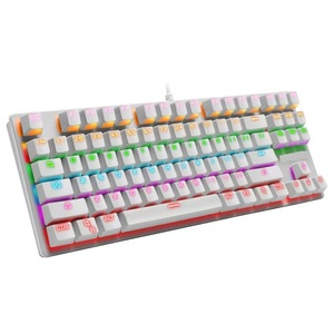 Giá Rẻ Giá OEM USB 3.0 87 Phím Mini Không Dây RGB <span class=keywords><strong>LED</strong></span> Chơi Game Cơ Khí Bàn Phím Cho Gamer Máy Tính Để Bàn PC - Product Image 4