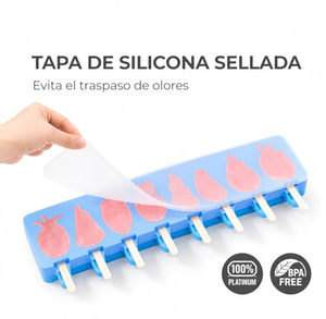 Moules à glaces en silicone LFGB Platinum antiadhésifs sans BPA, 8 cavités, formes de fruits, animaux et géométriques - Product Image 4