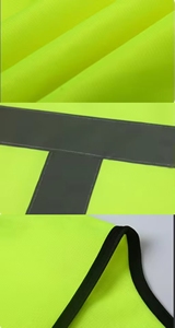Gilet di Sicurezza ad Alta Visibilità con Strisce Riflettenti Cerniera Frontale Classe <span class=keywords><strong>2</strong></span> per Edilizia e Lavori Stradali - Product Image 4