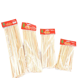 Brochetas de Bambú para Barbacoa de Primera Calidad, 20 cm, Sin Recubrimiento, Mango Largo, Fáciles de Limpiar, Marca Liangzhu, Palitos para Patatas, Utensilios para Barbacoa - Product Image 1