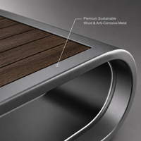 Mobilier urbain intelligent futuriste en acier durable avec collecte de données IoT, point d'accès Wi-Fi et doubles ports USB pour les places urbaines