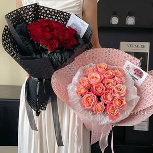 Bouquet de fleurs coréen en gros papier enduit PE imperméable pour <span class=keywords><strong>fleuriste</strong></span> fournitures d'arrangements élégants pour l'affichage de fleurs - Product Image 2