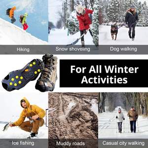 Premium leggero Crampon tacchetti-accessori per sport invernali per camminare su neve e ghiaccio pinze antiscivolo con chiusura rapida - Product Image 6