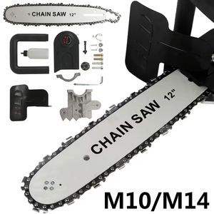 مجموعة حوامل المنشار الكهربائي 12 بوصة M10/M14، أداة تحويل جلاخة الزاوية إلى منشار سلسلة كهربائي، مجموعة أدوات محمولة لتحويل الرأس - Product Image 1