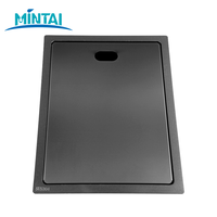 Évier de bar rectangulaire encastré en acier inoxydable AISI304 de qualité alimentaire, design moderne fait main, avec poubelle intégrée pour restaurant, garantie 5 ans