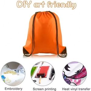 High Quality Polyester Drawstring Promotional Bag Custom Logo Printed Waterproof - Product Image 2