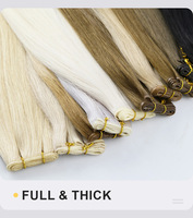 Nouvel Arrivage Lesttyhair Factory Extensions de Cheveux Humains Vierges Russes Teints Double Drawn à Pointes Épaisses Invisibles Micro-Link Genius