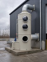 Tour de Lavage à Brume Acide PP à Faible Coût pour le Traitement des Gaz Industriels, Fourniture Directe Usine, Efficace pour Mini Laboratoire