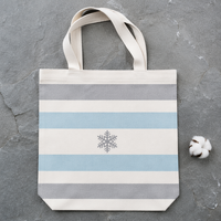 Sac en toile Frost Star en coton recyclé, disponible en stock ou avec impression personnalisée, sac de transport en tissu à double usage pour articles de fin d'année