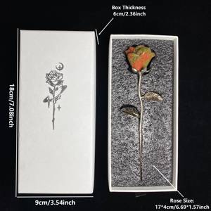 批发天然水晶玫瑰花雕刻品，持久不褪色的宝石玫瑰工艺品，带礼盒，适合家居装饰和送礼 - Product Image 3