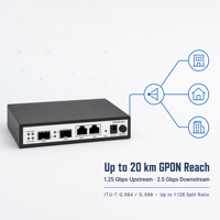 Dispositif d'accès fibre optique GPON ONU HiOSO HA7301G-N pour réseaux FTTH et petites entreprises SOHO avec prise en charge de la gestion Web et Telnet
