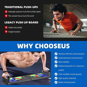 Lifestyles Push-up-Brett - Multifunktionales Trainingsgerät für Brustübungen mit Stufenplattformen - Product Image 4